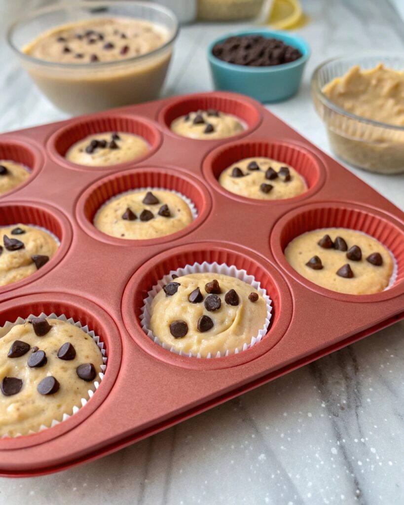 Frozen yogurt peanut butter mixture in silicone molds