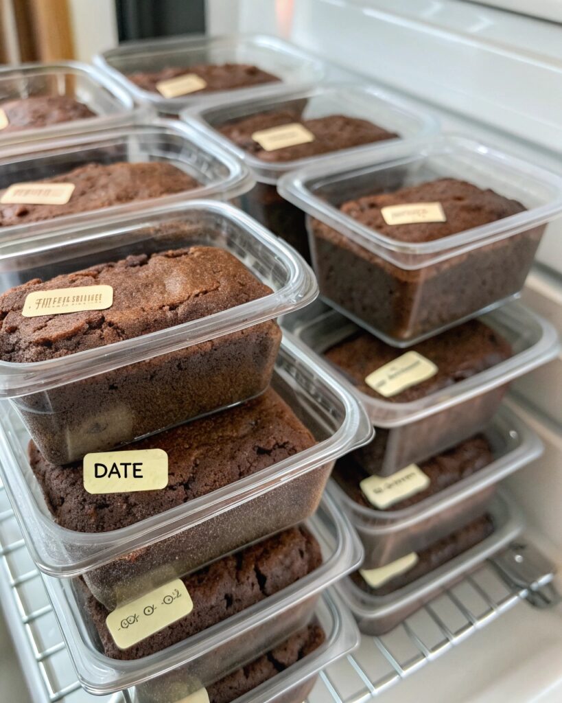 Frozen single-serve brownies for meal prep