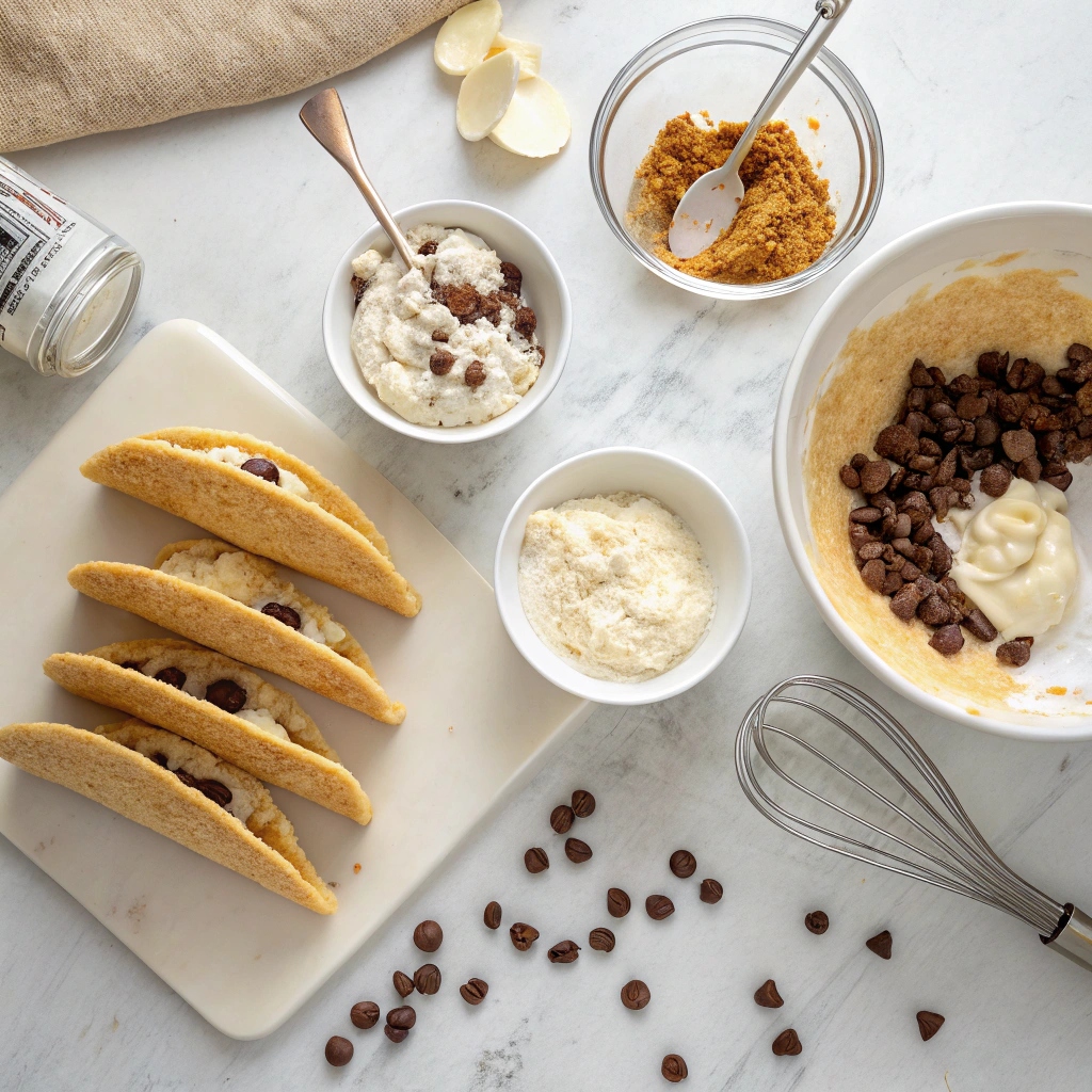 Cheesecake Cookie Dough Tacos