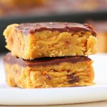 Healthy Butterfingers on wooden table