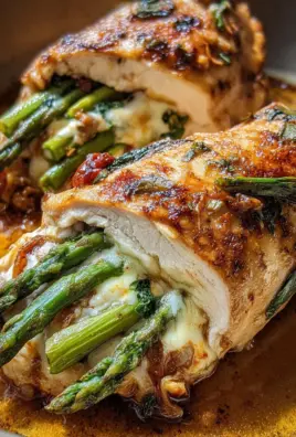 Asparagus Stuffed Chicken Fillet