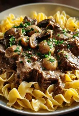 Beef Stroganoff with Egg Noodles