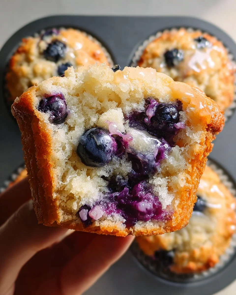 Blueberry Cottage Cheese Muffins