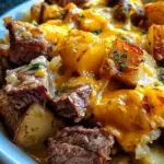 Crockpot Loaded Steak and Potato Bake Recipe