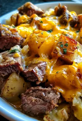 Crockpot Loaded Steak and Potato Bake Recipe