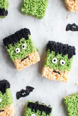 Frankenstein Halloween Rice Krispie Treats