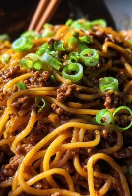 Ground Beef Mongolian Noodles