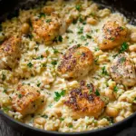 One-Pan Creamy Parmesan Chicken & Rice