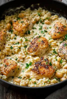 One-Pan Creamy Parmesan Chicken & Rice