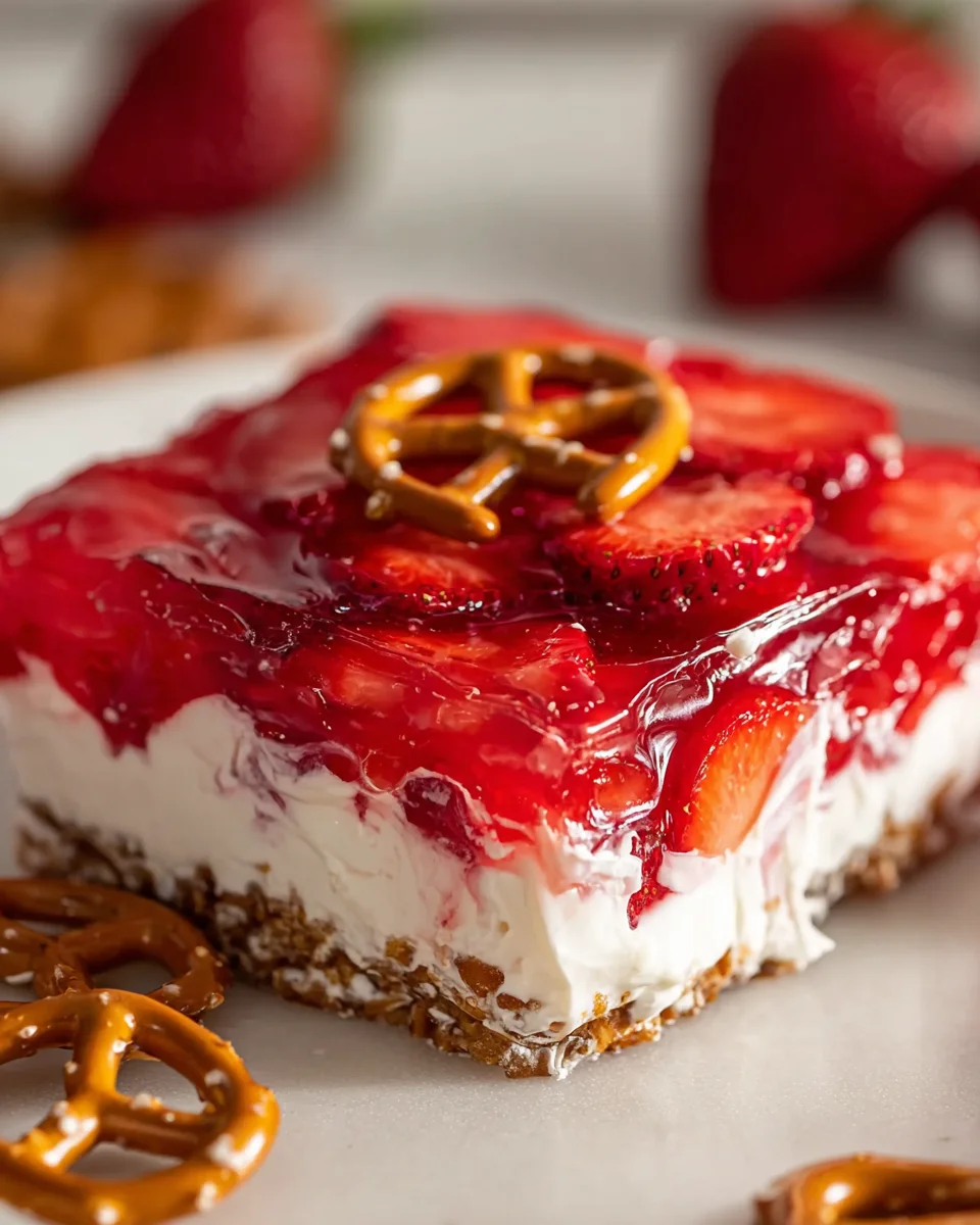 Strawberry Pretzel Jello Salad